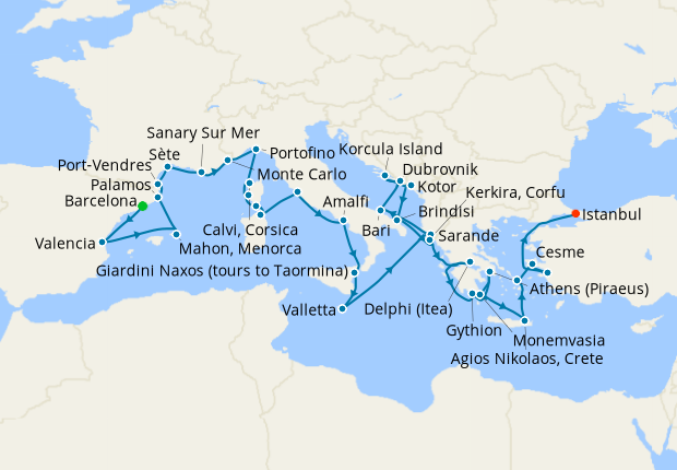 Cruise Itinerary Map