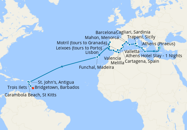 Cruise Itinerary Map