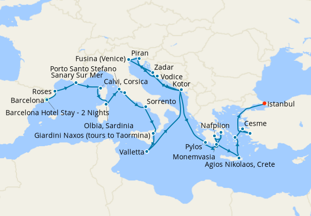 Cruise Itinerary Map