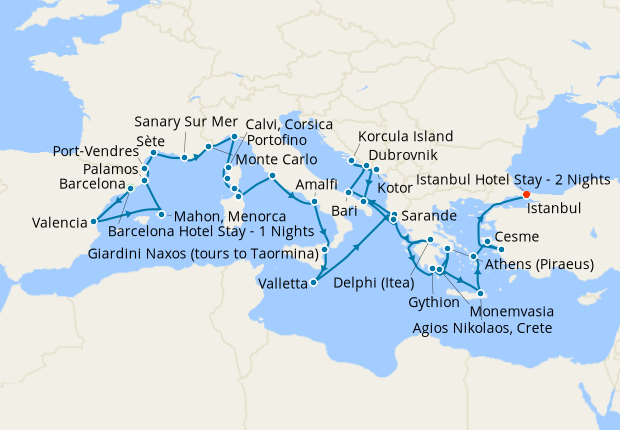 Cruise Itinerary Map