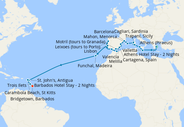 Cruise Itinerary Map