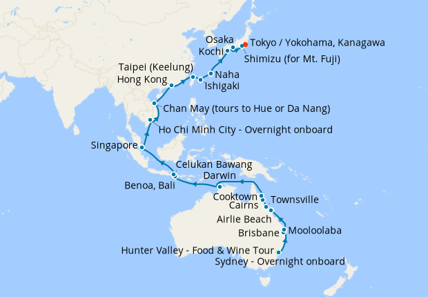 Cruise Itinerary Map