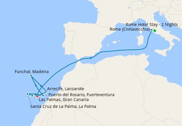 Cruise Itinerary Map
