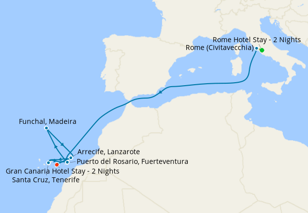 Cruise Itinerary Map