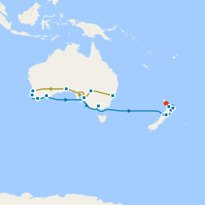 NYE! Indian Pacific Rail from Sydney to Perth and Tasman Sea Embrace to Auckland