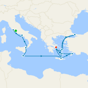 Italy, Malta, Greece & Turkey from Rome with Stays