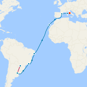 Iguazu Falls & Grand Voyage from Buenos Aires to Rome with Stays