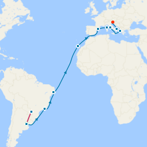 Iguazu Falls & Grand Voyage from Buenos Aires to Trieste with Stays