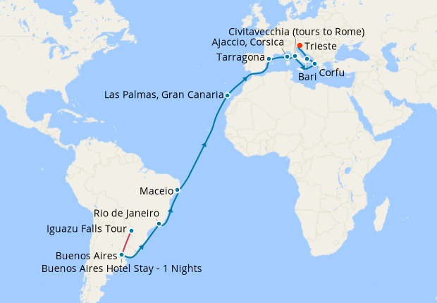 Cruise Itinerary Map