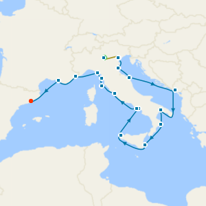 Lake Garda & Venice Stays with Italy Intensive Cruise to Barcelona