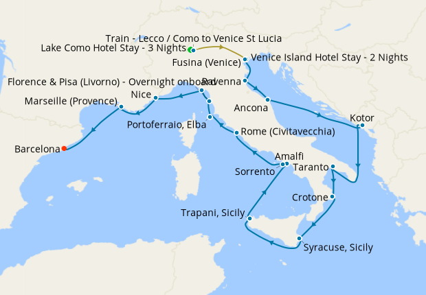 Cruise Itinerary Map