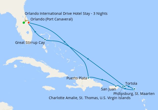 Cruise Itinerary Map