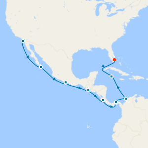 Panama Canal from San Diego to Miami with Stay