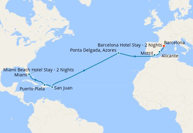Cruise Itinerary Map
