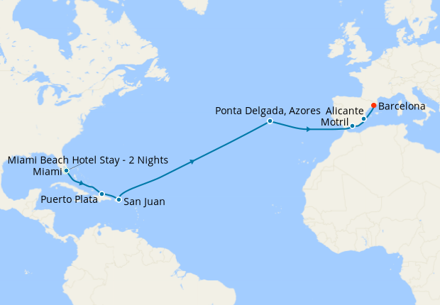 Cruise Itinerary Map