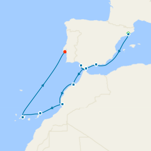 Spain, Morocco & Portugal from Barcelona with Stay