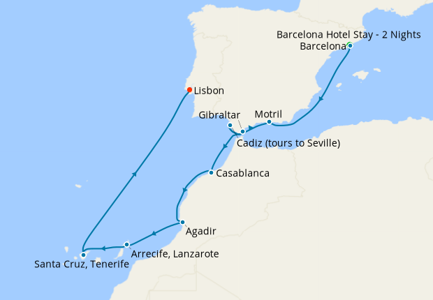 Cruise Itinerary Map
