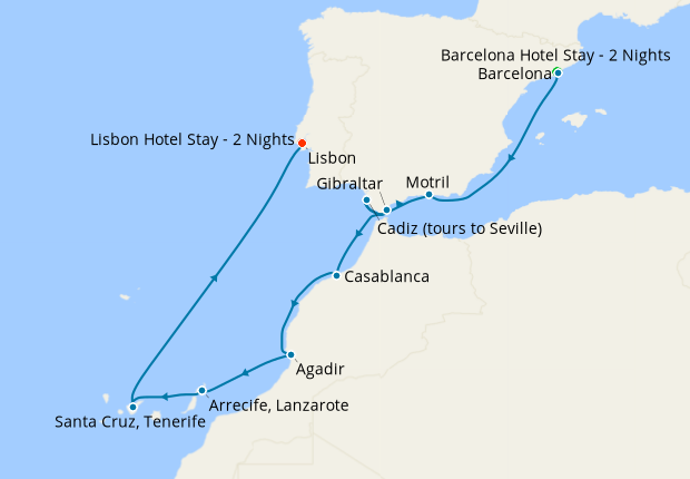 Cruise Itinerary Map