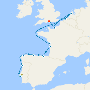 Spain, France, Belgium & Netherlands to Southampton from Lisbon with Stay