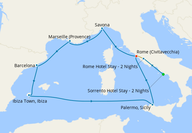 Cruise Itinerary Map