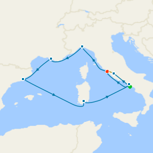 Sorrento and Rome Stays with Italy, France & Spain Cruise