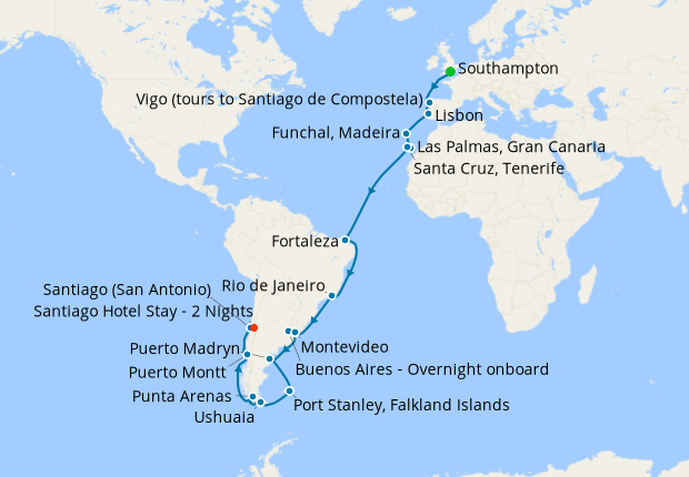 Cruise Itinerary Map