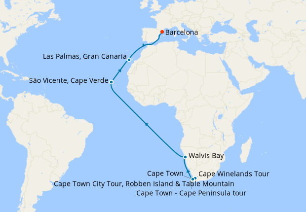 Cruise Itinerary Map