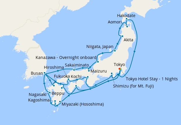 Cruise Itinerary Map