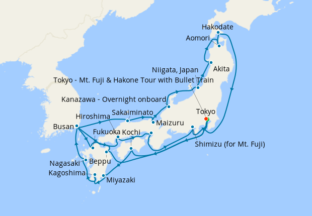 Cruise Itinerary Map