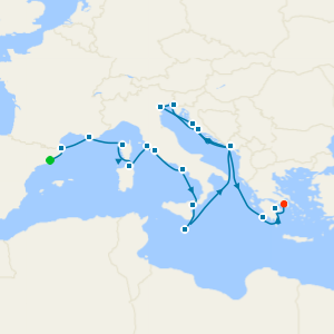 Mediterranean Mosaic: Spain, France, Italy & Greece from Barcelona - Fly Cruise