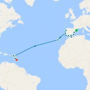 Atlantic Crossing & Iberian Peninsula from Barcelona - Fly Cruise