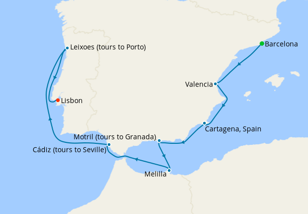 Cruise Itinerary Map
