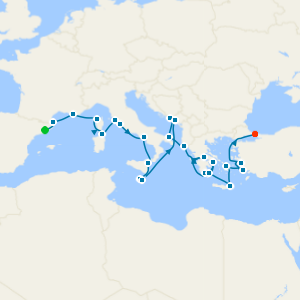 Exploring Spain, Greek Isles & Evening at Ephesus from Barcelona - Fly Cruise