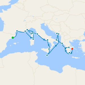 French Yacht Harbors, Montenegro, Italy & Greece from Barcelona - Fly Cruise