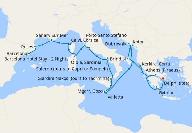 Cruise Itinerary Map