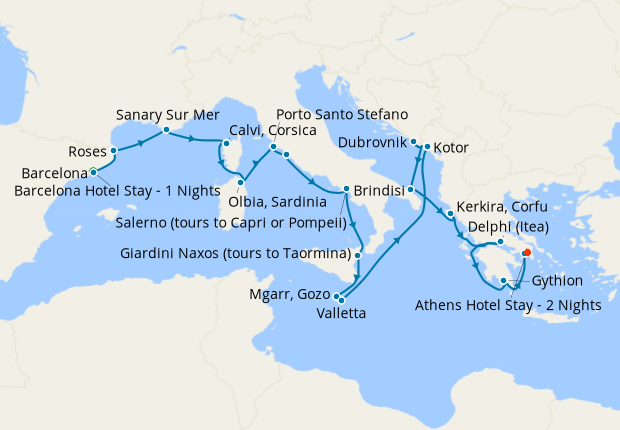 Cruise Itinerary Map