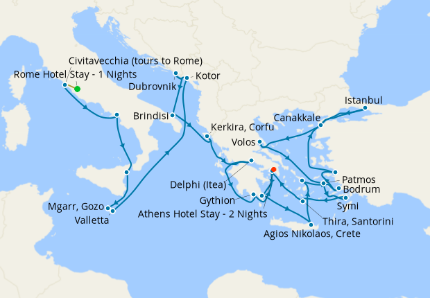 Cruise Itinerary Map