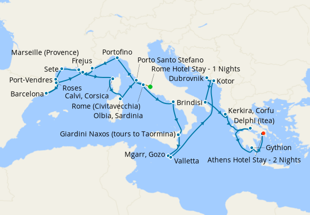 Cruise Itinerary Map