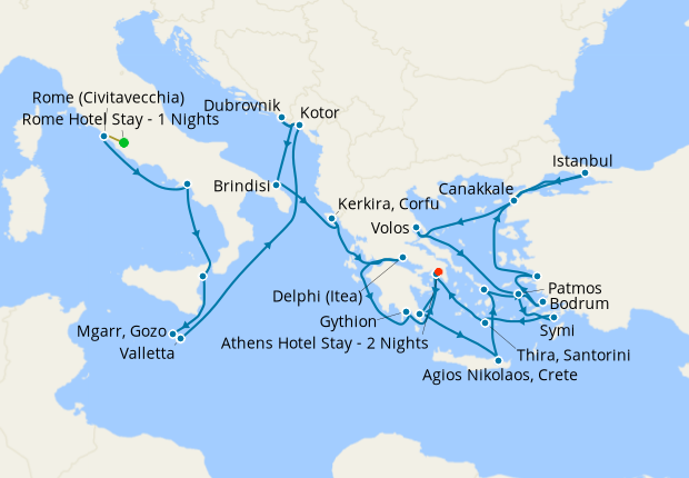 Cruise Itinerary Map