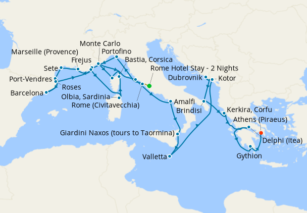 Cruise Itinerary Map