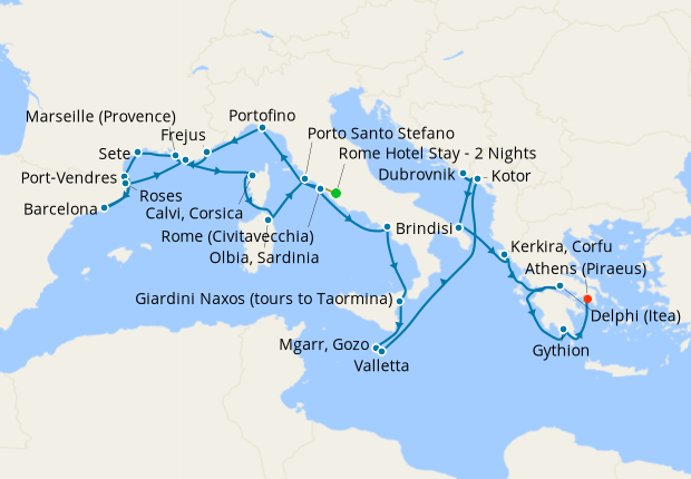 Cruise Itinerary Map