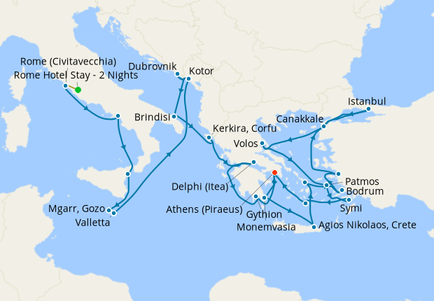 Cruise Itinerary Map