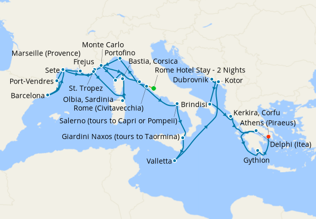 Cruise Itinerary Map