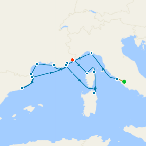 French Yacht Harbors, Southern France & Corsica with Stays in Rome & Nice