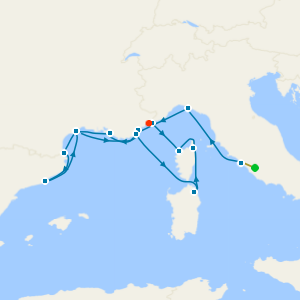 French Yacht Harbors, Southern France & Corsica with Stays in Rome & Nice