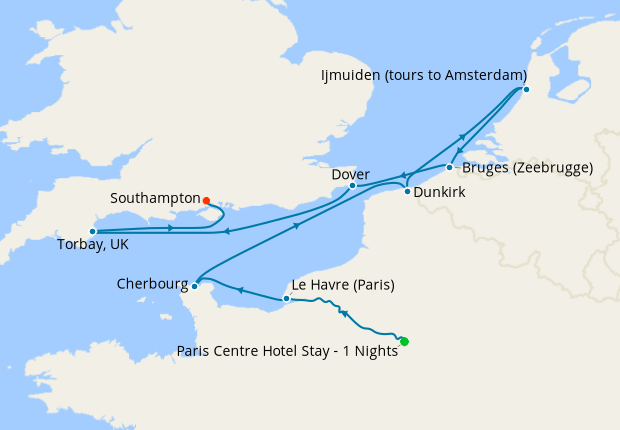 Cruise Itinerary Map