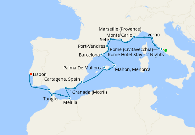 Cruise Itinerary Map