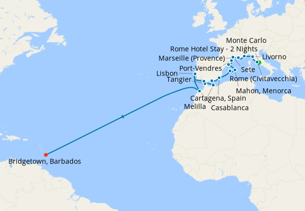 Cruise Itinerary Map