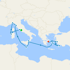 Mediterranean & Greek Isles from Rome to Athens with Stay
