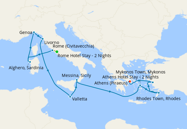 Cruise Itinerary Map